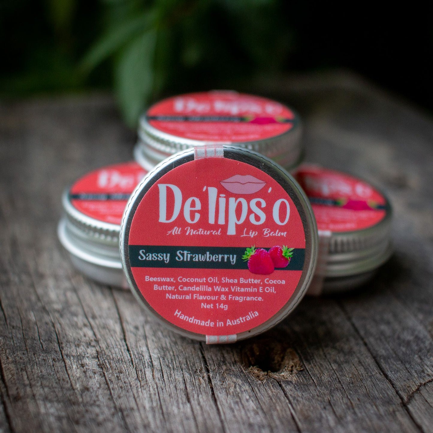 6 Pack Delipso all natural Lip Balm 14g Tins Delipso