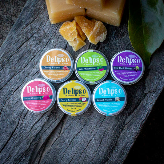 6 Pack Delipso all natural Lip Balm 14g Tins Delipso