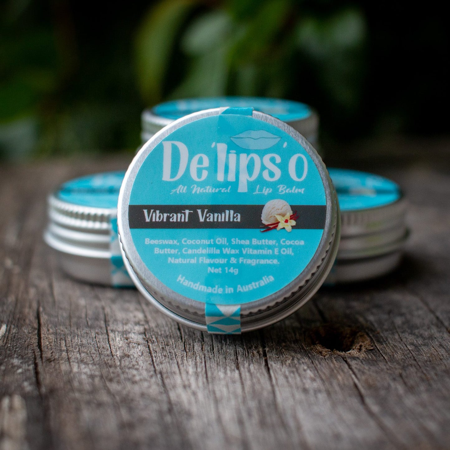 6 Pack Delipso all natural Lip Balm 14g Tins Delipso