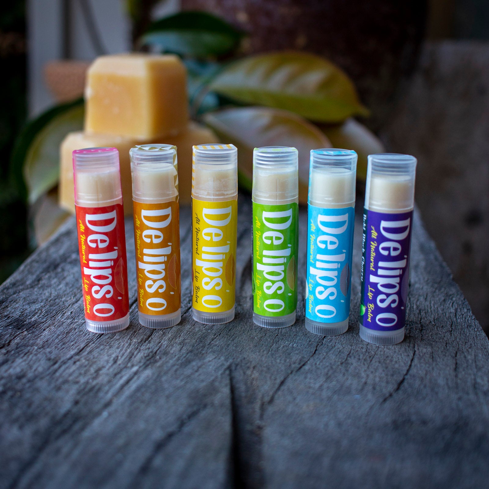 6 Pack of Delipso all natural Lip Balm 5g Tubes Delipso