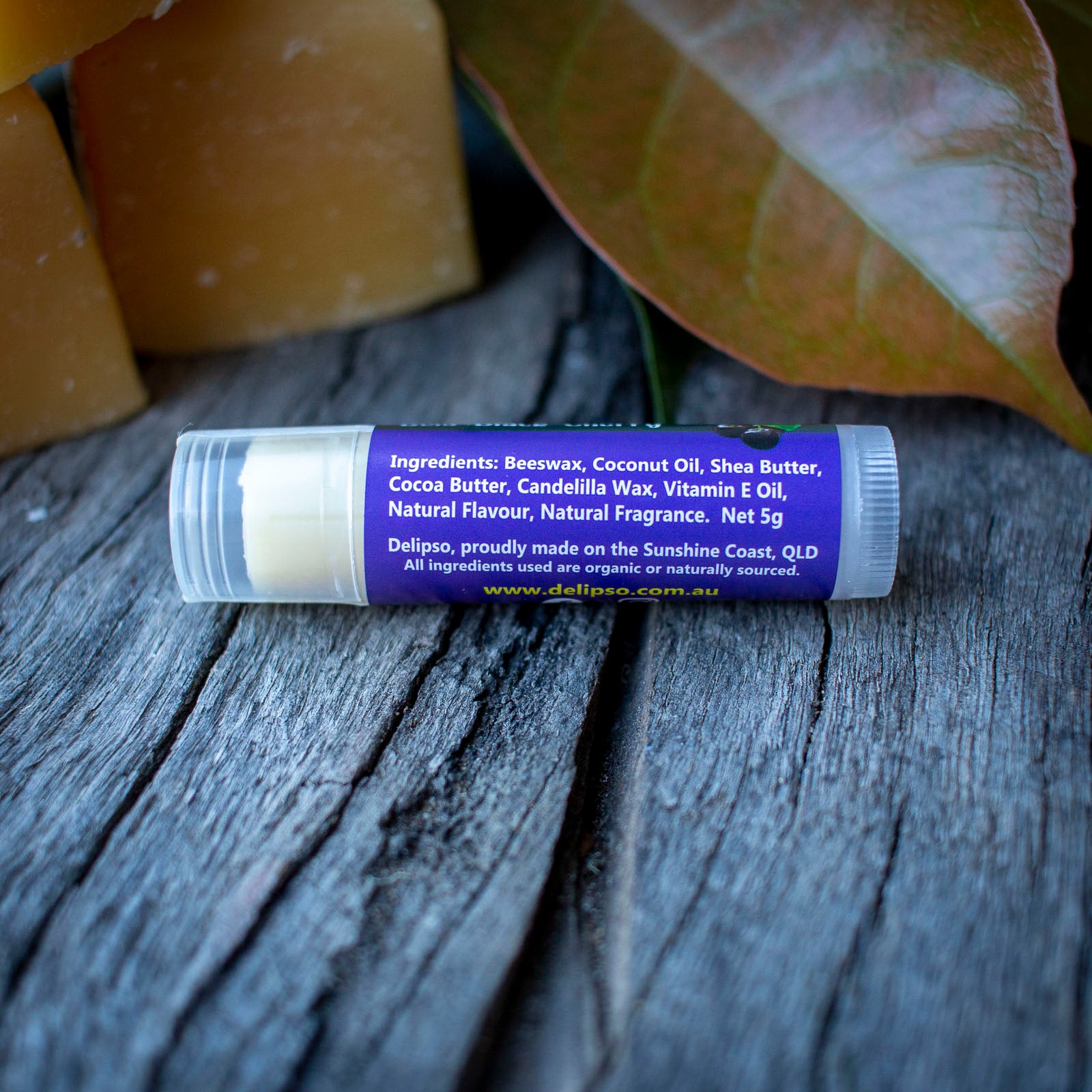 Bold Black Cherry all natural Lip Balm 5g Tube Delipso