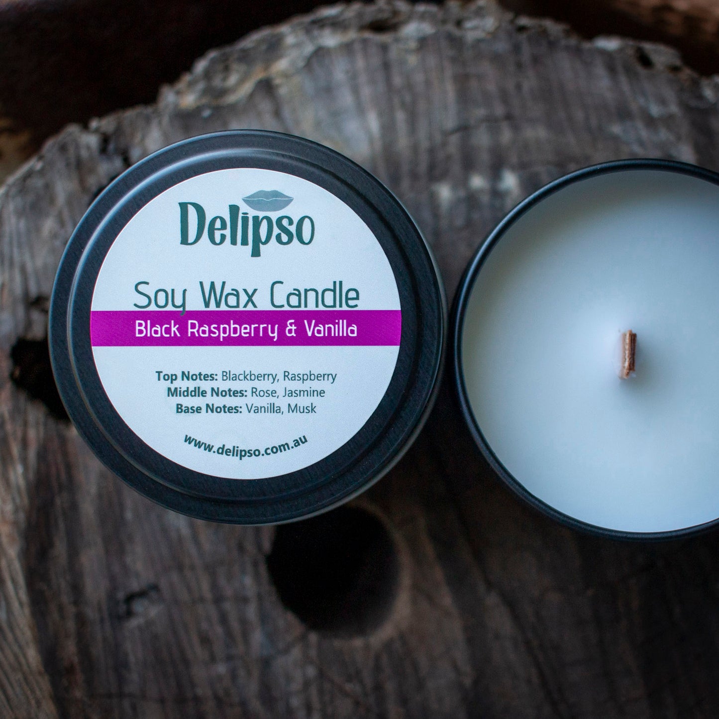 Black Raspberry & Vanilla Soy Wax Candle