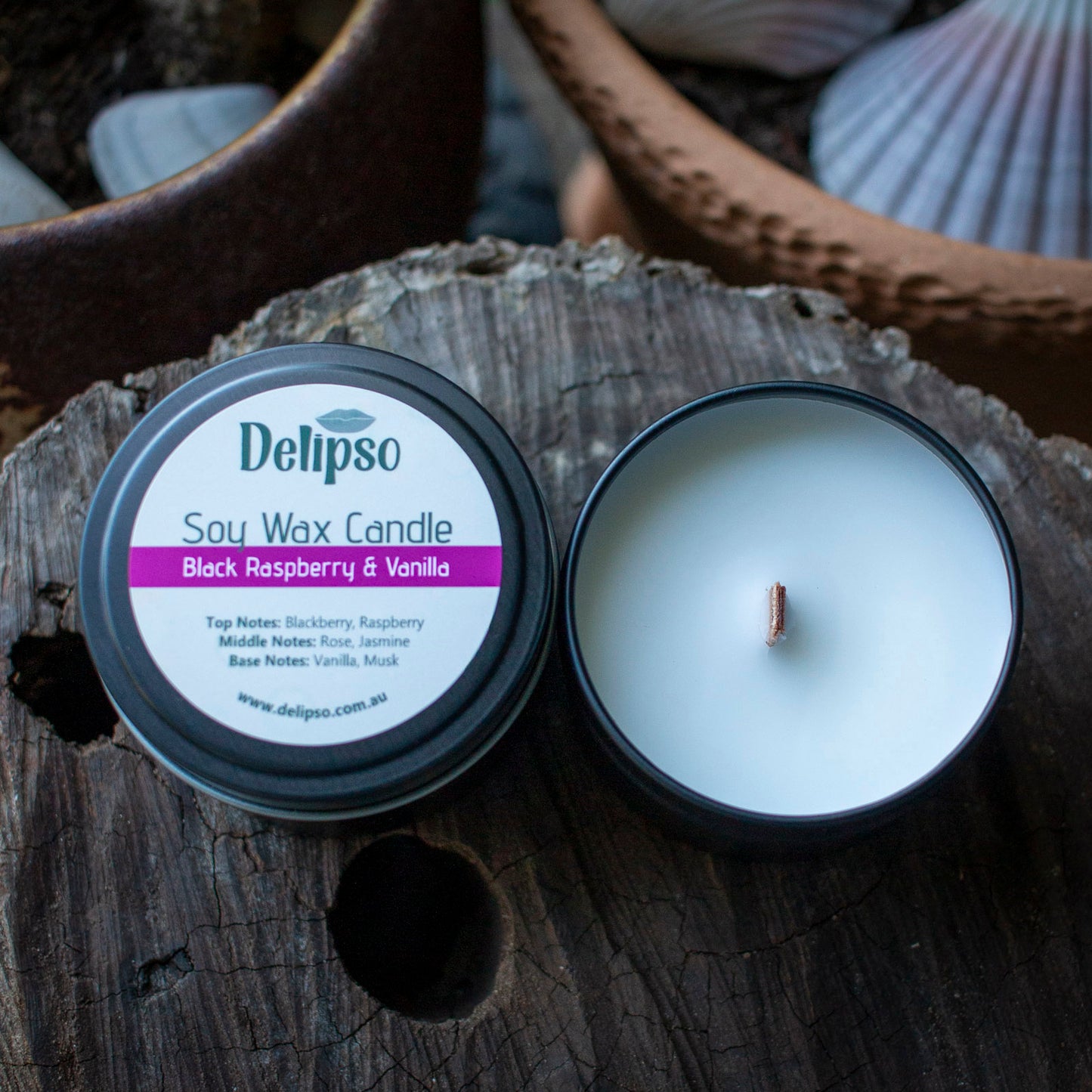 Black Raspberry & Vanilla Soy Wax Candle