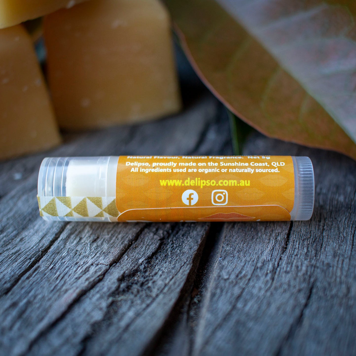 Cheeky Caramel all natural Lip Balm 5g Tube Delipso