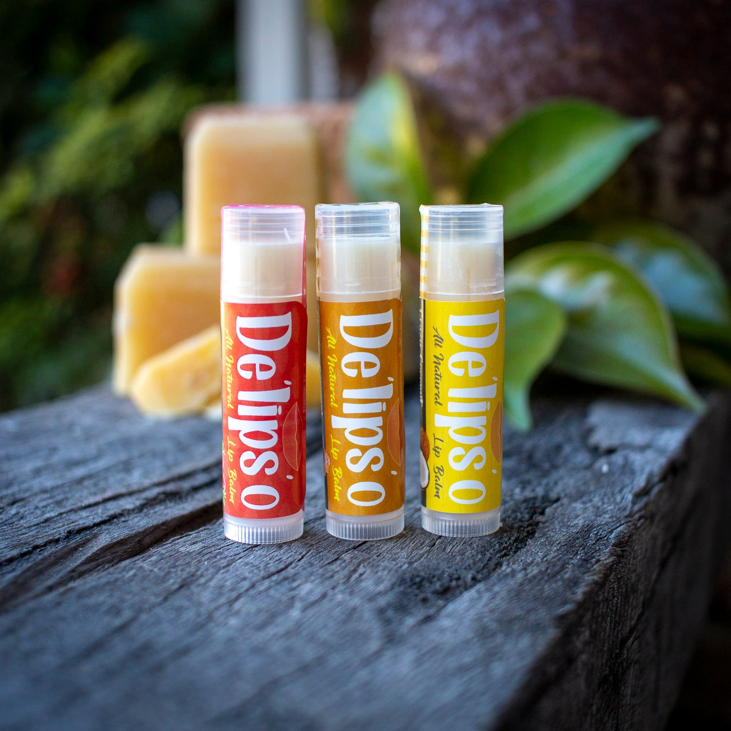 3 Pack of Delipso all natural Lip Balm 5g Tubes