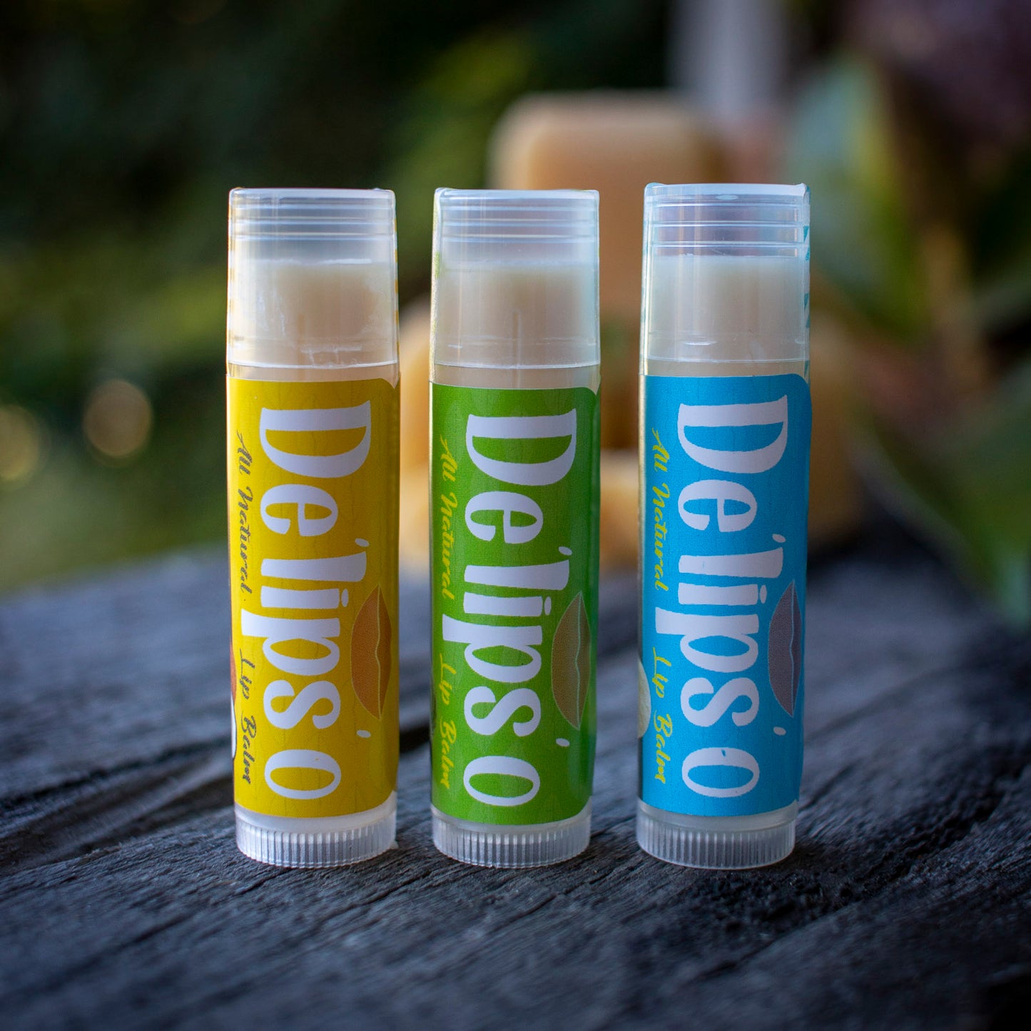 3 Pack of Delipso all natural Lip Balm 5g Tubes