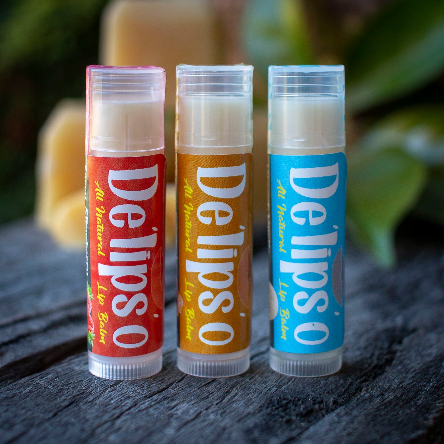 3 Pack of Delipso all natural Lip Balm 5g Tubes