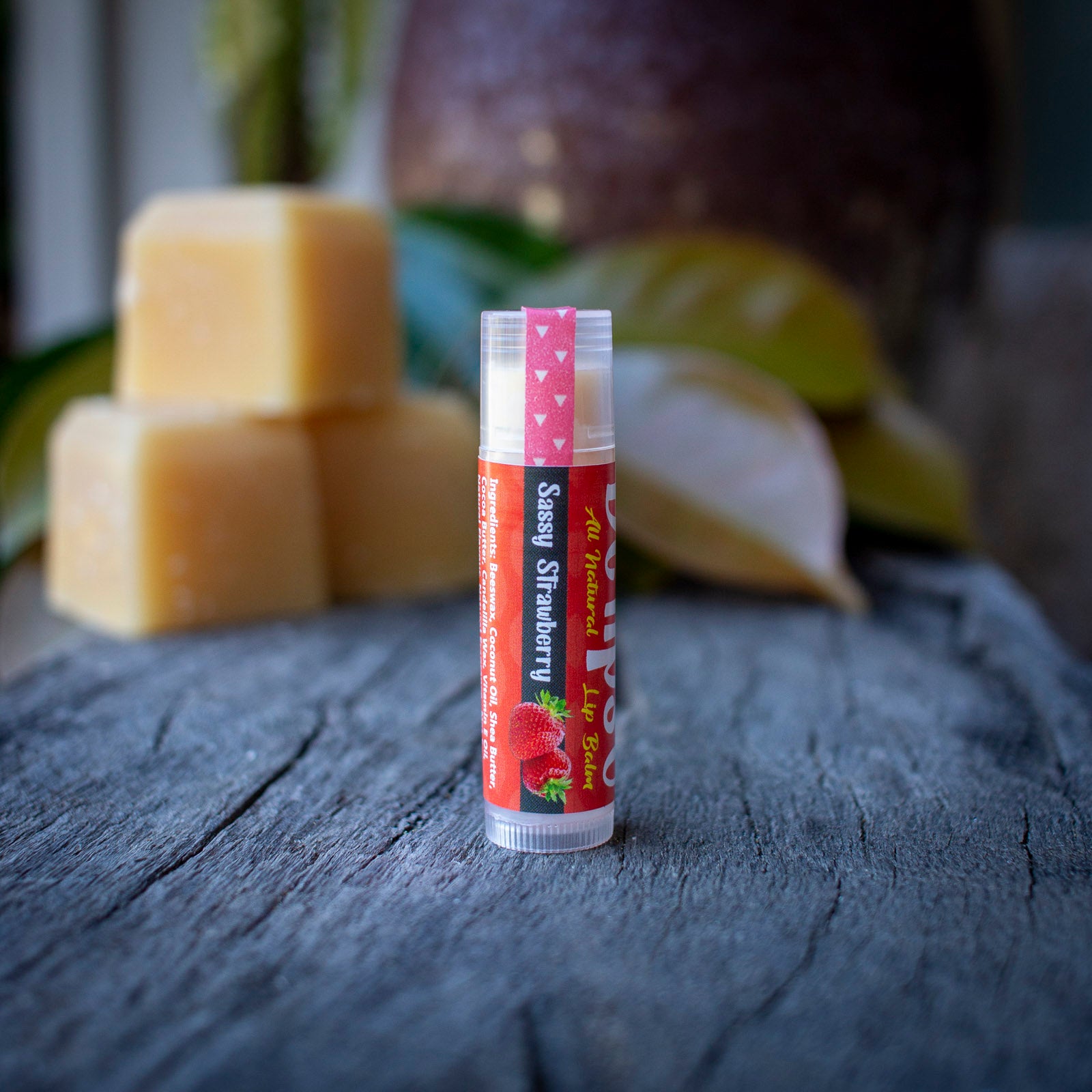 Sassy Strawberry all natural Lip Balm 5g Tube Delipso