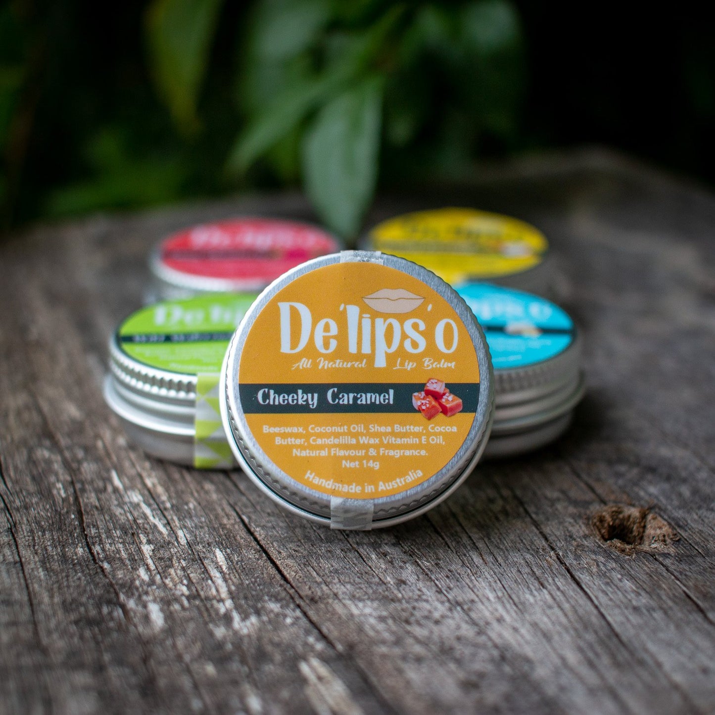 Cheeky Caramel all natural Lip Balm 14g Tin Delipso